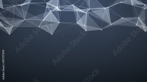 Network low poly shape with...