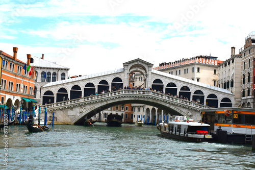 Water Transport on the Grand Canal, Venice, Italy, including gondolas and vaporettos © Sandra I Photography