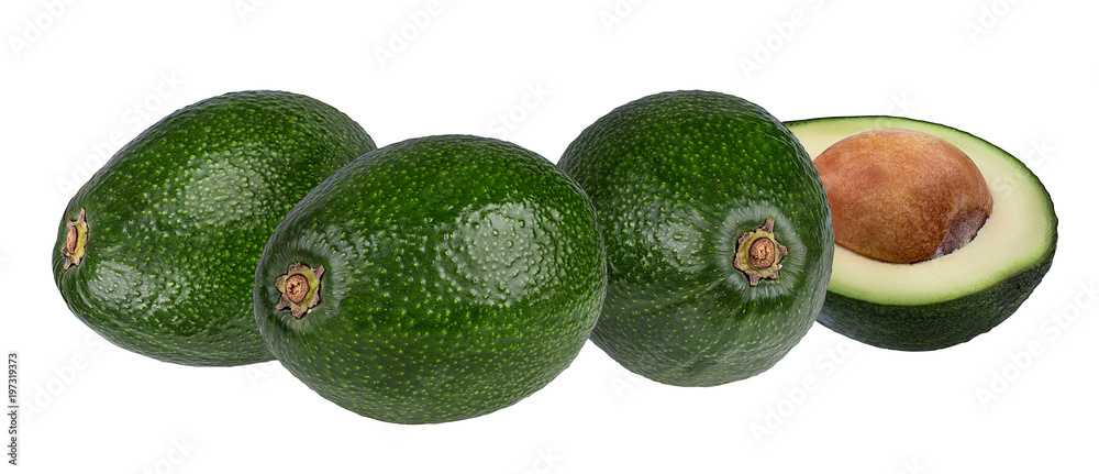 Fresh avocado isolated on white background with clipping path Fresh avocado isolated on white background with clipping path