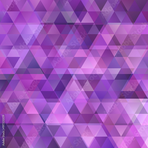 Purple geometric abstract triangular background with opacity effect - vector graphic