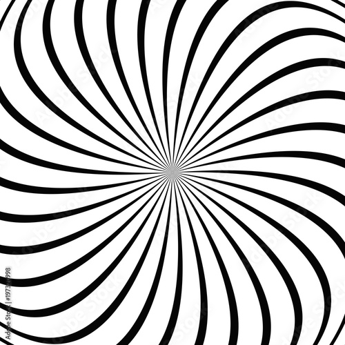 Spiral background - vector graphic design from twisting rays