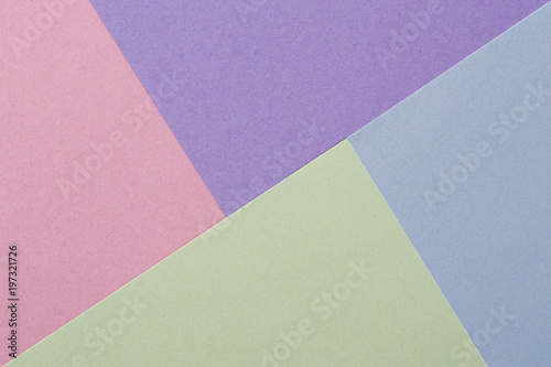 Abstract pastel coloured paper texture minimalism background. Minimal geometric shapes and lines in pastel colours. 