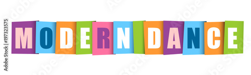 MODERN DANCE Colourful Letters Icon