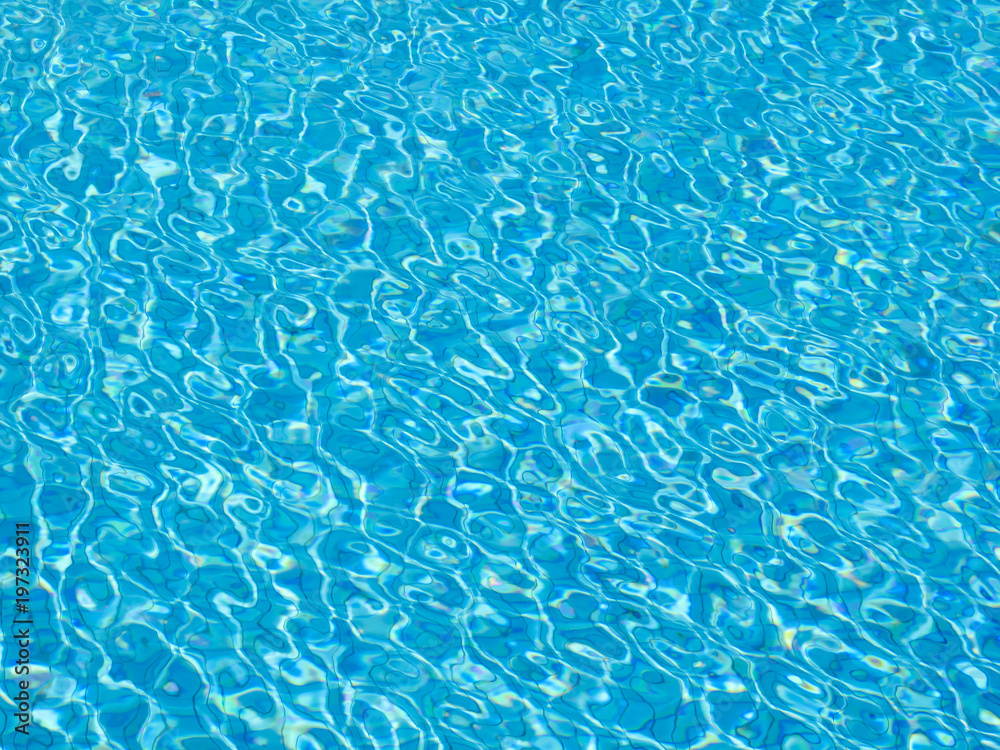 Blue shiny swimmingpool reflection