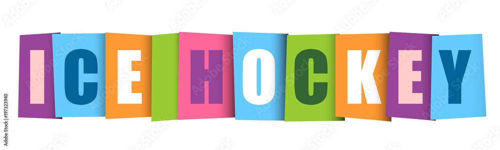 ICE HOCKEY LETTERS ICON ICE HOCKEY LETTERS ICON