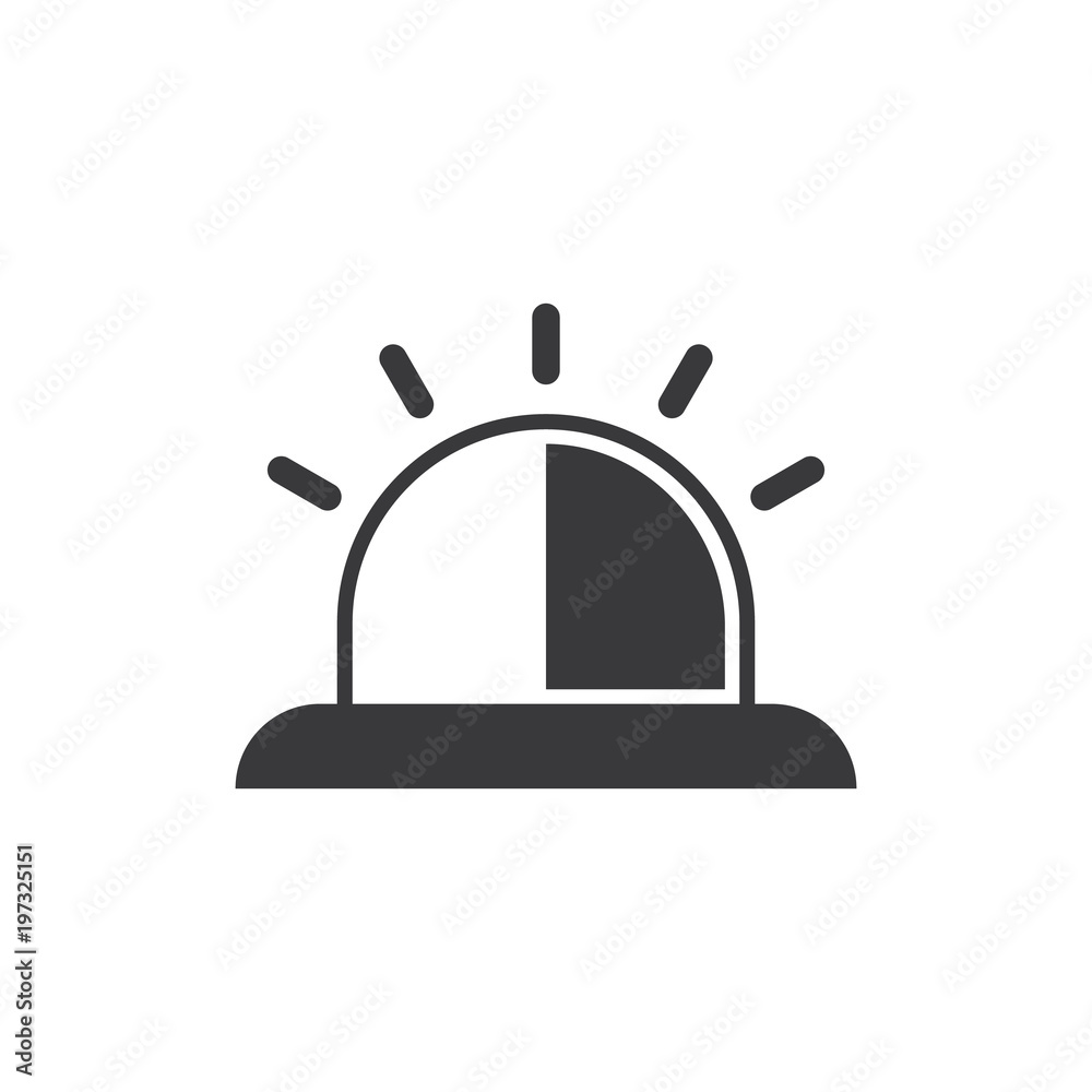 Emergency icon. Police or ambulance flasher siren logo. Emergency icon. Police or ambulance flasher siren logo.