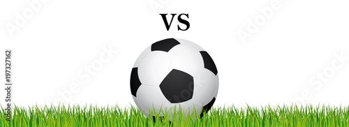 Soccer banner. Football stadium grass background. Vector header. Easy to complete with team flags.