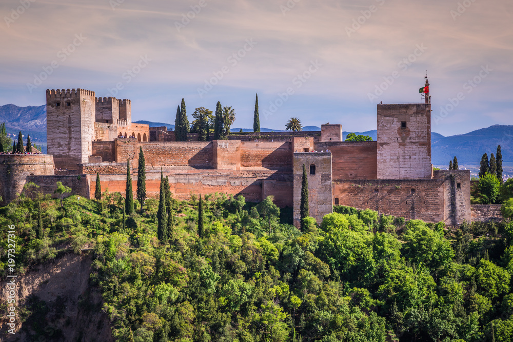View of the famous Alhambra, Granada, Spain.