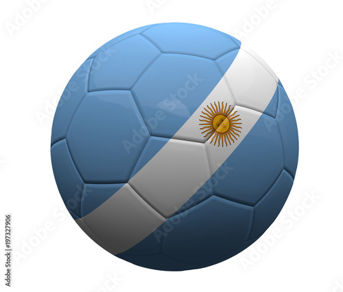 Argentina soccer football ball 3d rendering