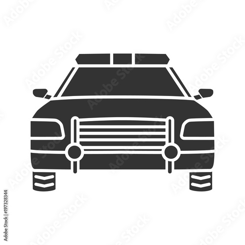 Police car glyph icon