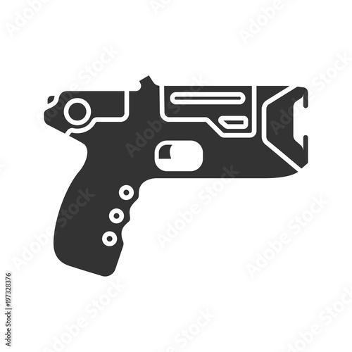Taser glyph icon
