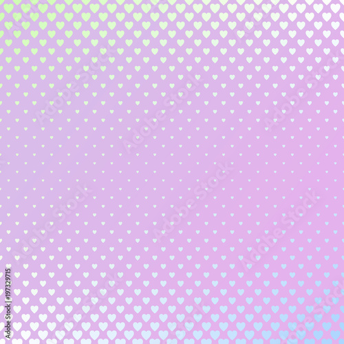 Retro gradient heart pattern background design - colorful vector graphic for Valentine's Day
