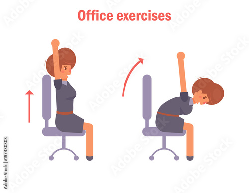 Office exercises with a chair