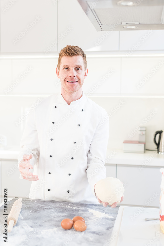 Chef tossing pizza dough Chef tossing pizza dough