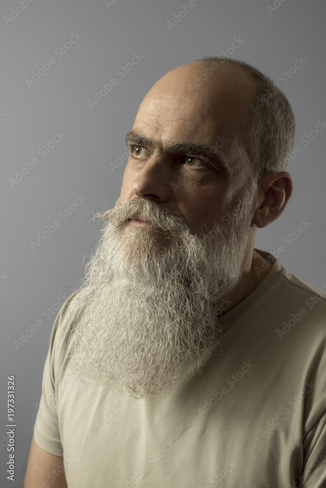 Fototapeta premium a bearded mature male portrait