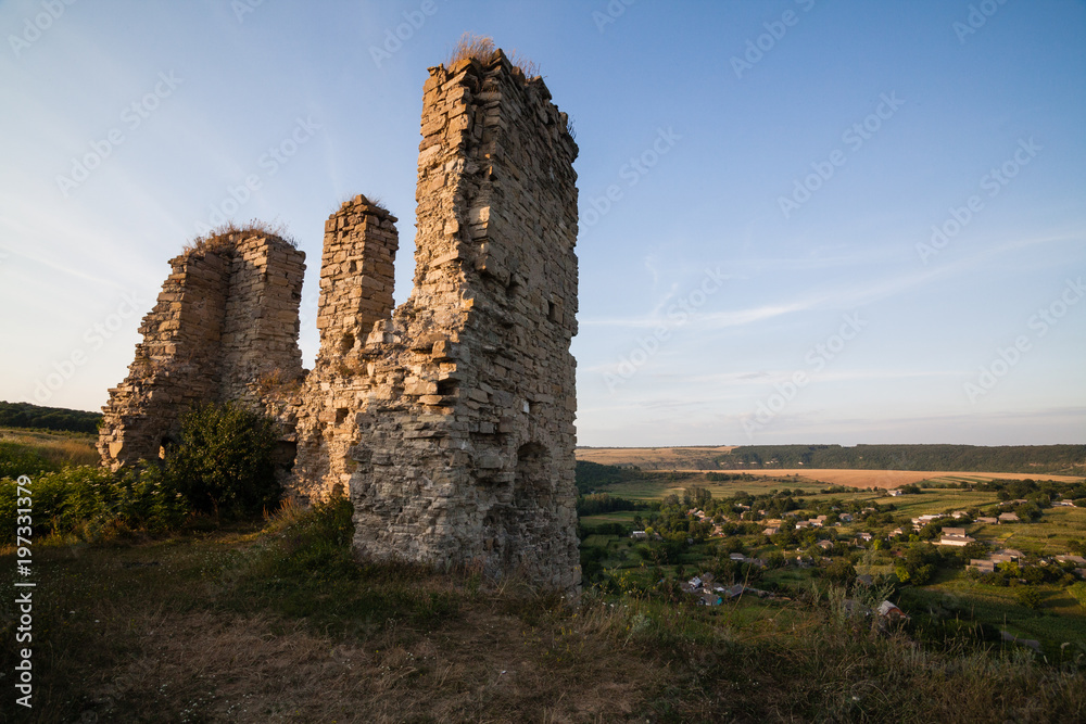 Old castle of Kudrinci village, Khmelnitska oblast, Ukraine.