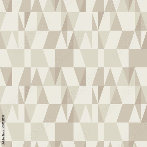 Triangles seamless pattern. Modern vector abstract geometric background with triangles in retro colors. Scandinavian nordic design style.
