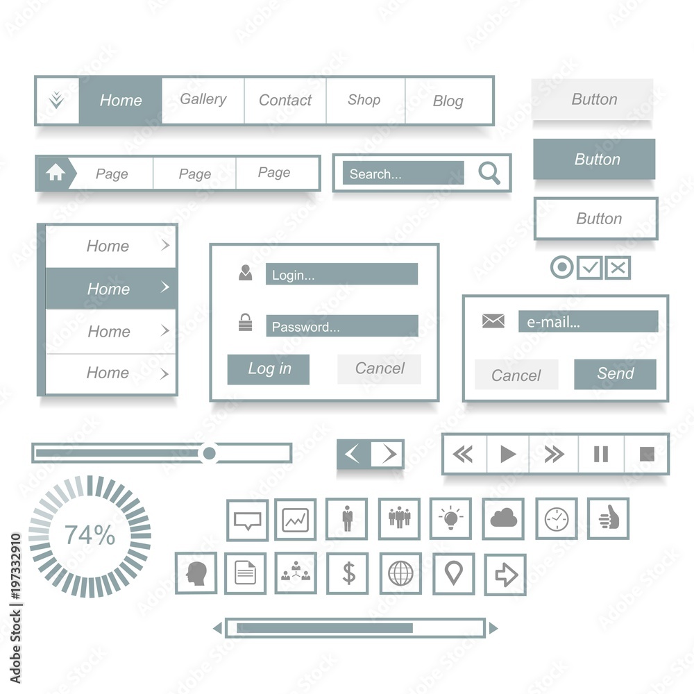Interface button set Interface button set