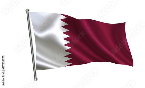 Qatar flag. A series of "Flags of the world." ( The country - Qatar flag )