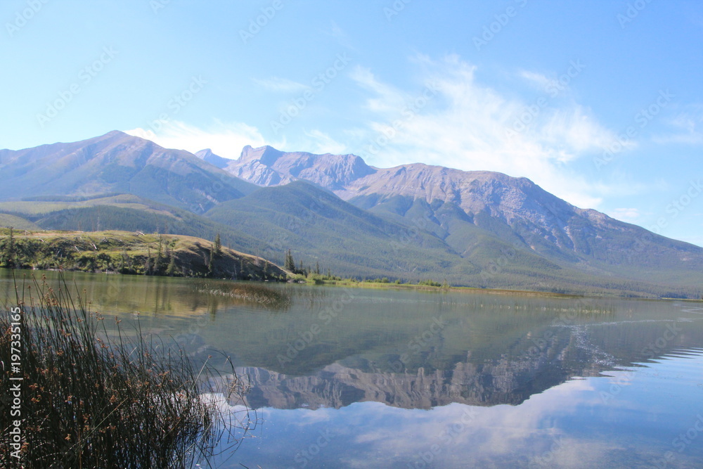 Fototapeta premium Reflections On Talbot Lake, Jasper National Park, Alberta