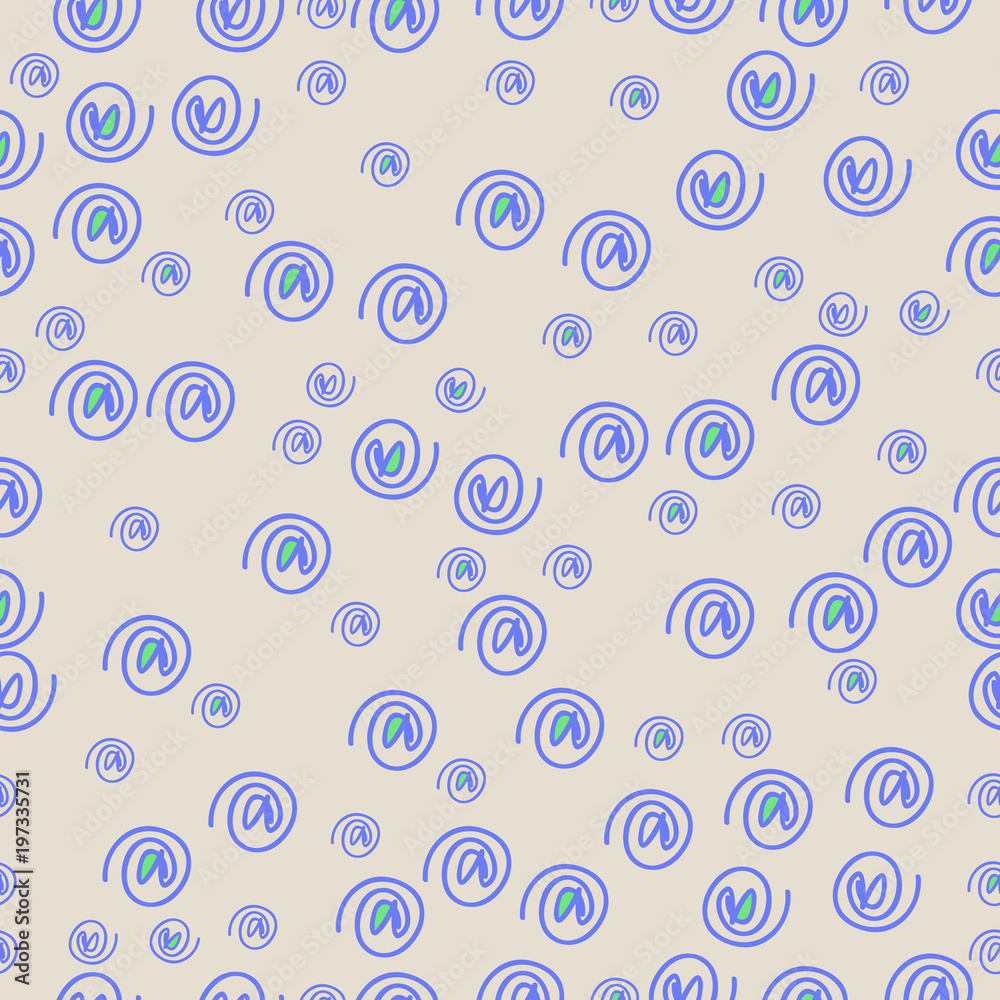 Mail sign seamless pattern, objects . Hand drawn. Mail sign seamless pattern, objects . Hand drawn.