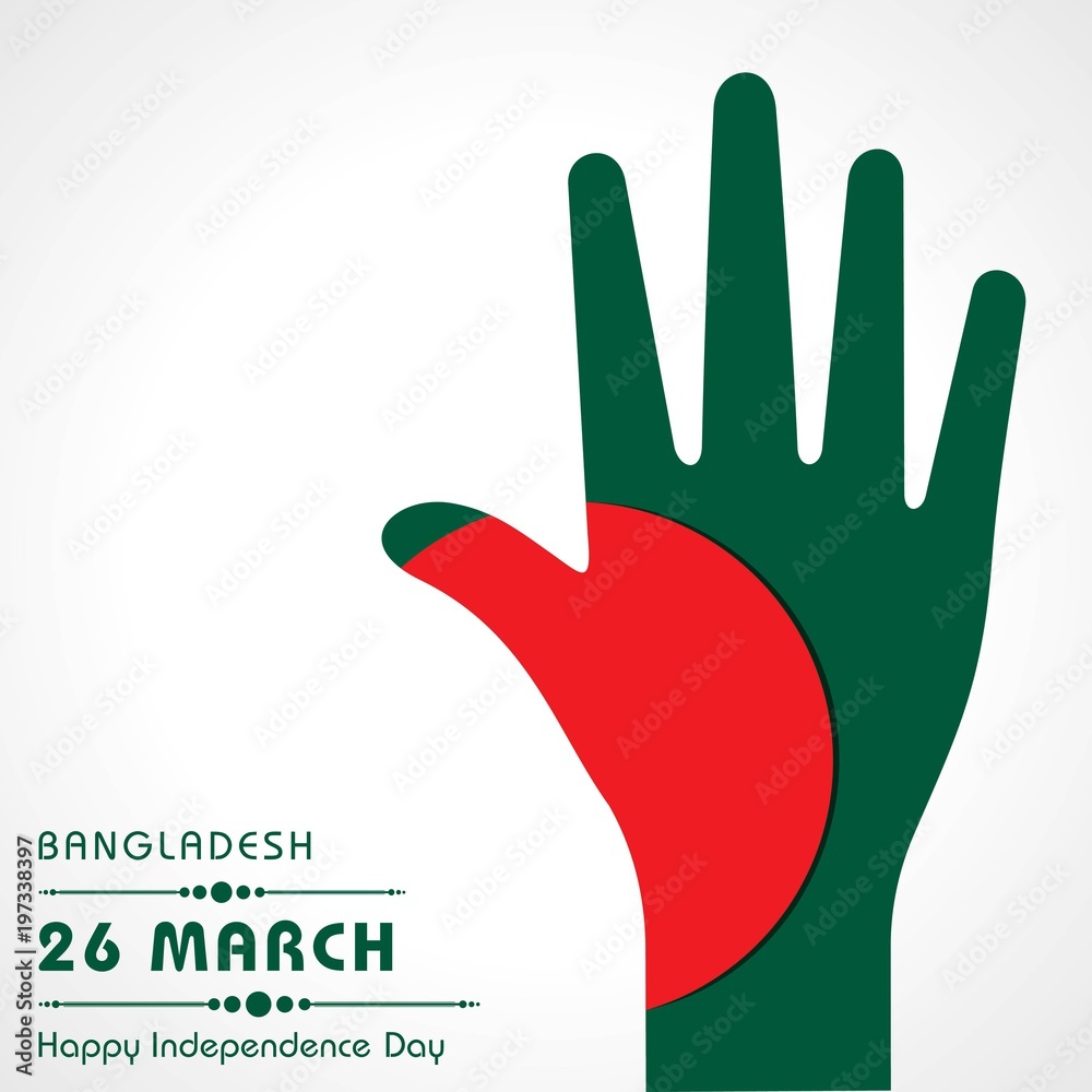 Obraz premium Independence day concept with Bangladesh national flag pattern