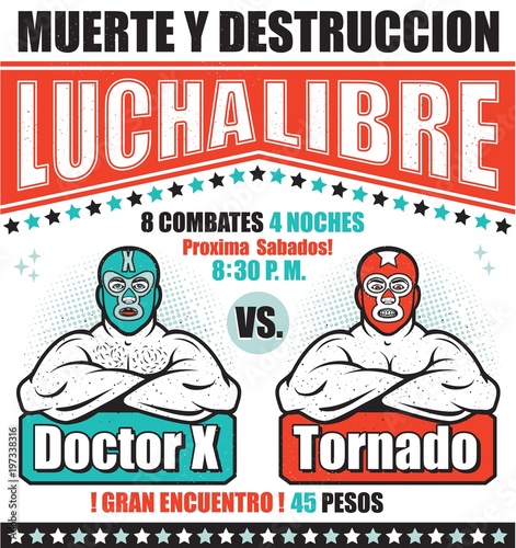 Vintage Lucha Libre Ticket.