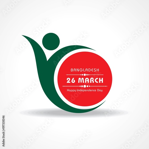 Independence day concept with Bangladesh national flag pattern