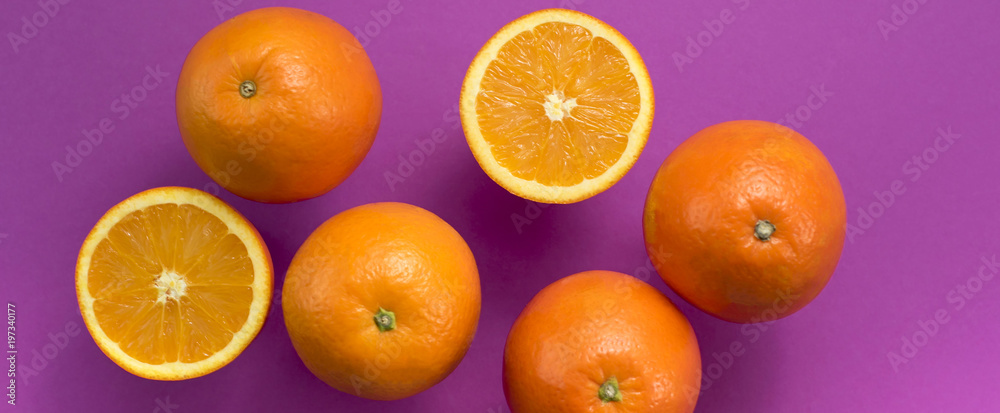 Banner orange One is Tropical Fruit Background Ultraviolet Banner orange One is Tropical Fruit Background Ultraviolet