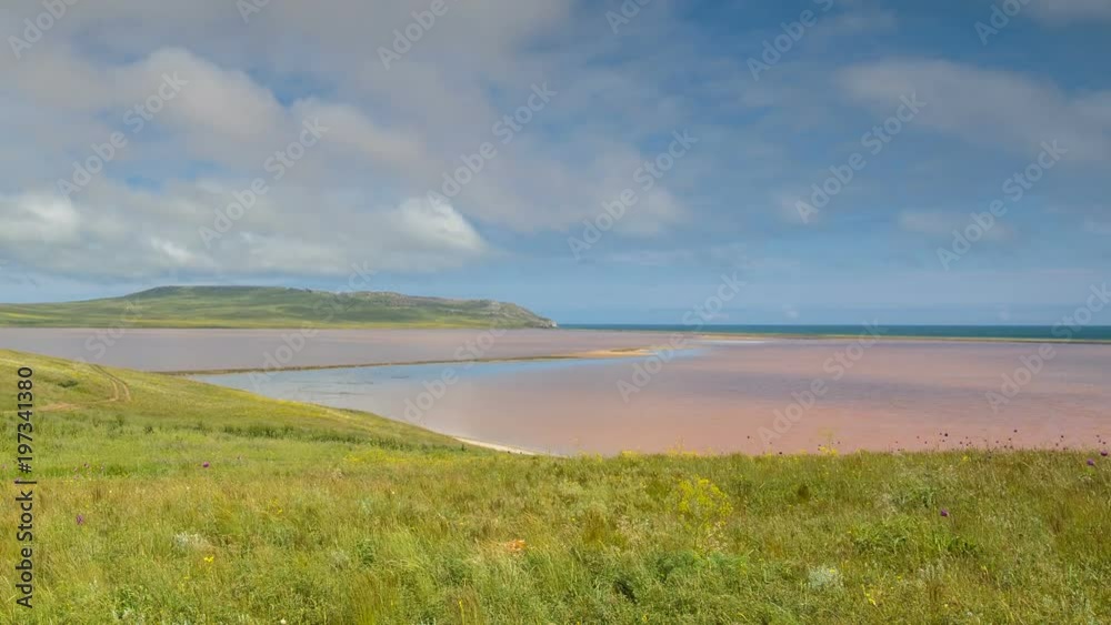 Russia, time lapse. The movement of clouds in the spring in the steppe part of the Crimea peninsula at Cape Opuk.
Russia, time lapse. The movement of clouds in the spring in the steppe part of the Crimea peninsula at Cape Opuk.
