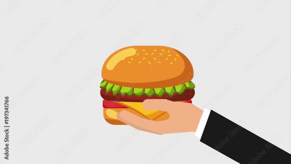 hand holding burger delicious fast food online hand holding burger delicious fast food online