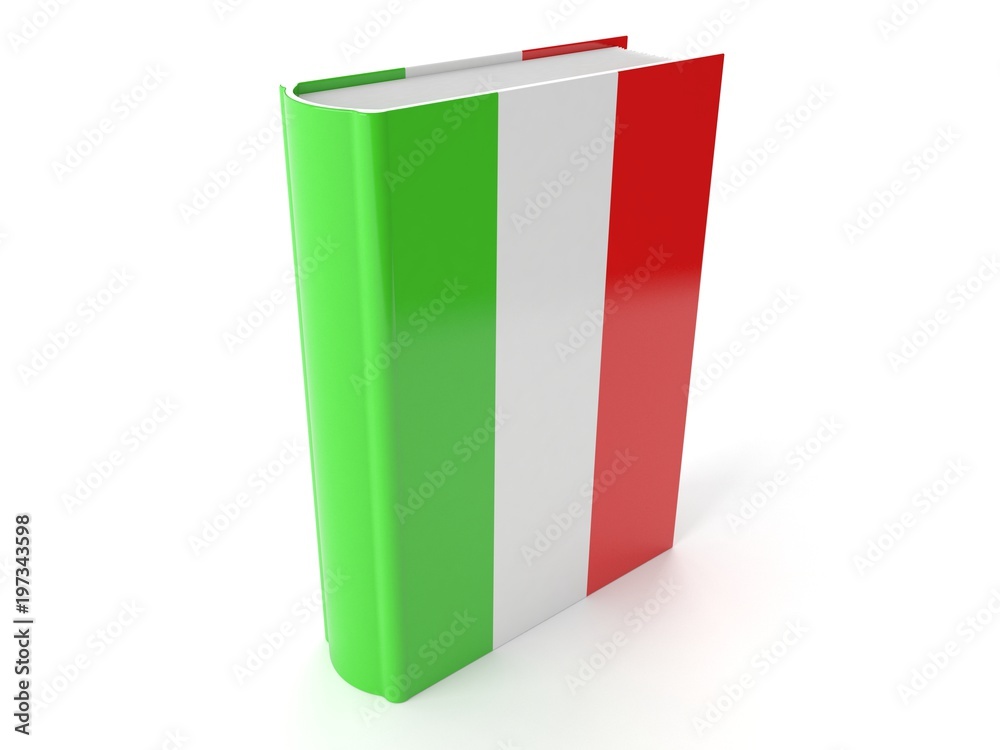 Book with italy flag