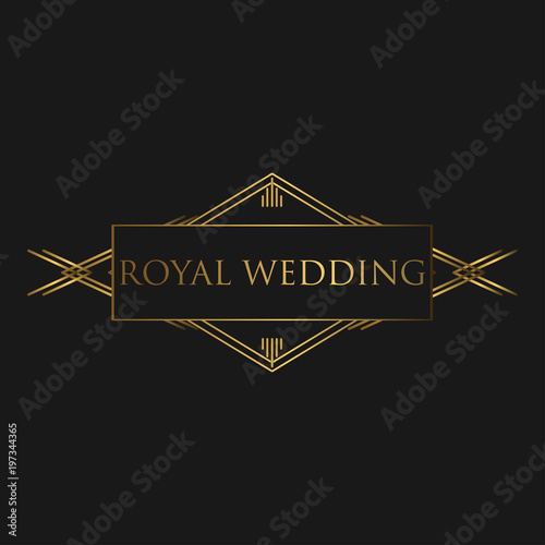 Logo Luxury with Golden Color