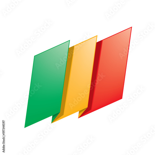Mali flag. Vector