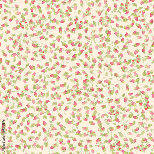 Seamless spring floral pattern. Vector background for invitation, greeting card, wallpaper and textile