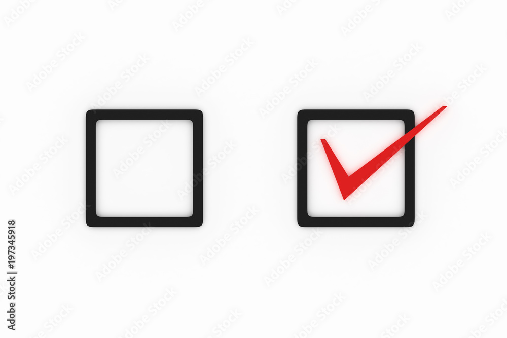 チェックマークのイラストCG