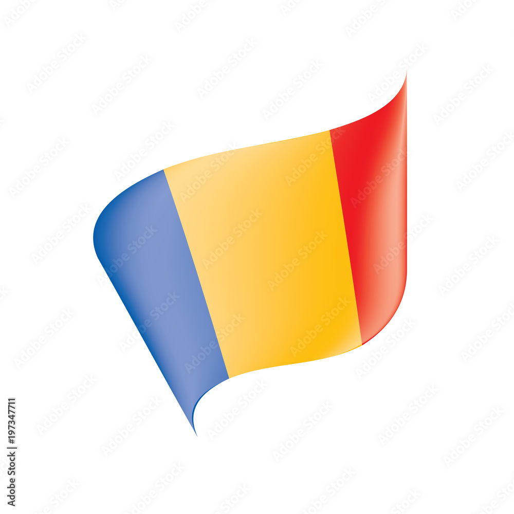 Chad flag, vector illustration Chad flag, vector illustration