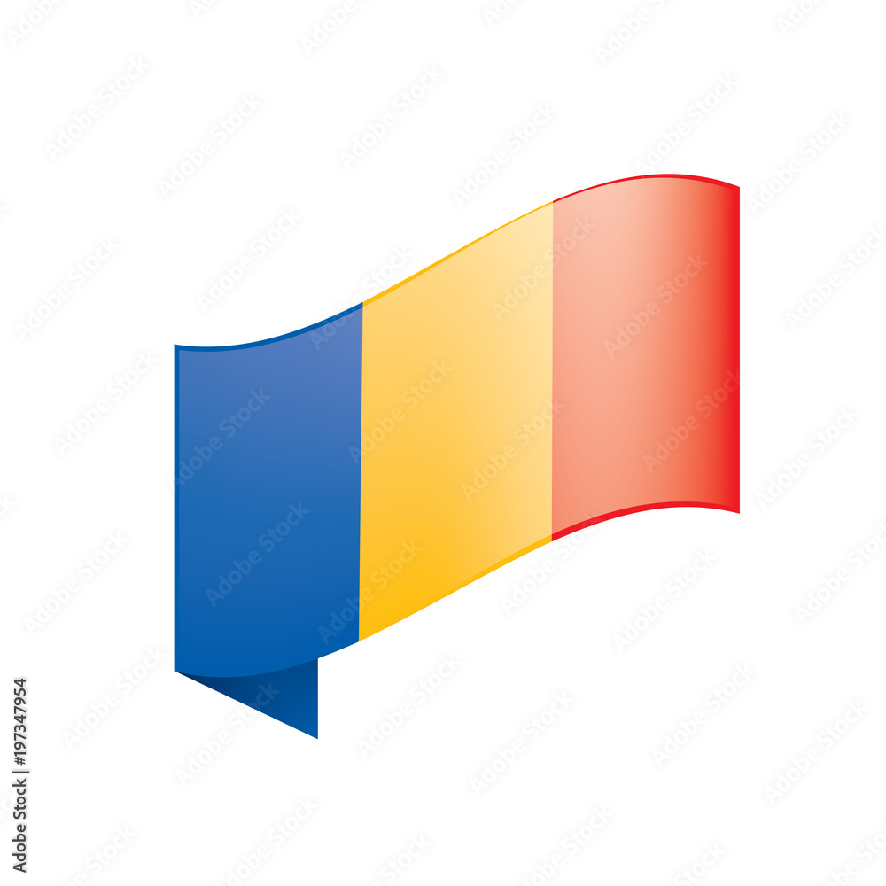 Fototapeta premium Chad flag, vector illustration