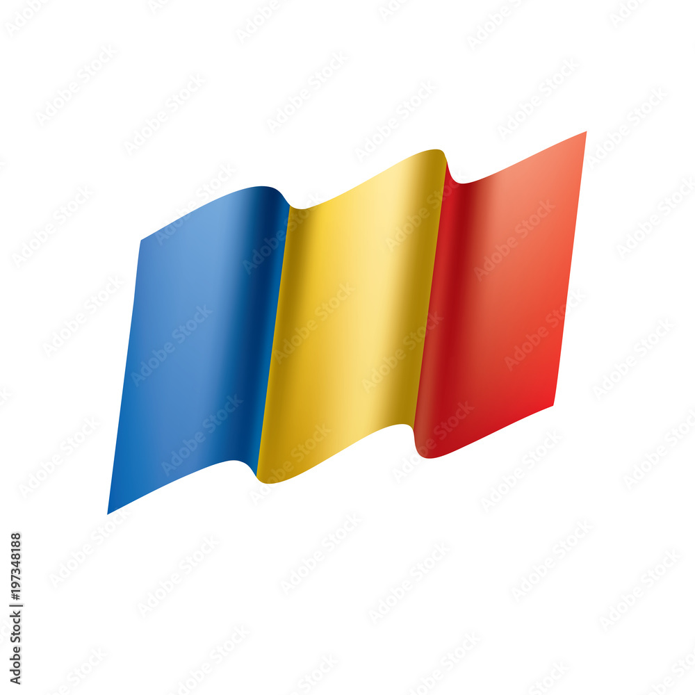 Fototapeta premium Chad flag, vector illustration