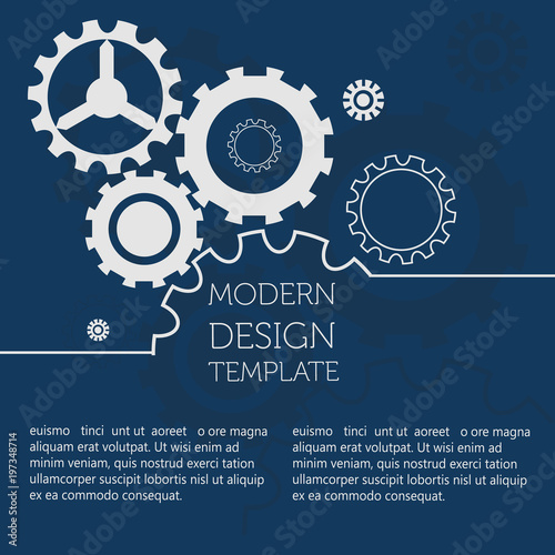 vector gears design, icons, infographic template
