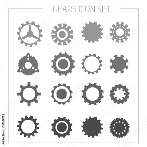 vector gears design, icons, infographic template