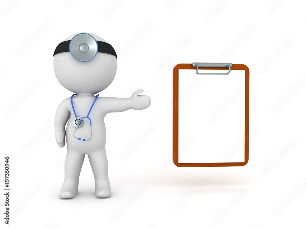 3D Doctor showing clipboard 3D Doctor showing clipboard