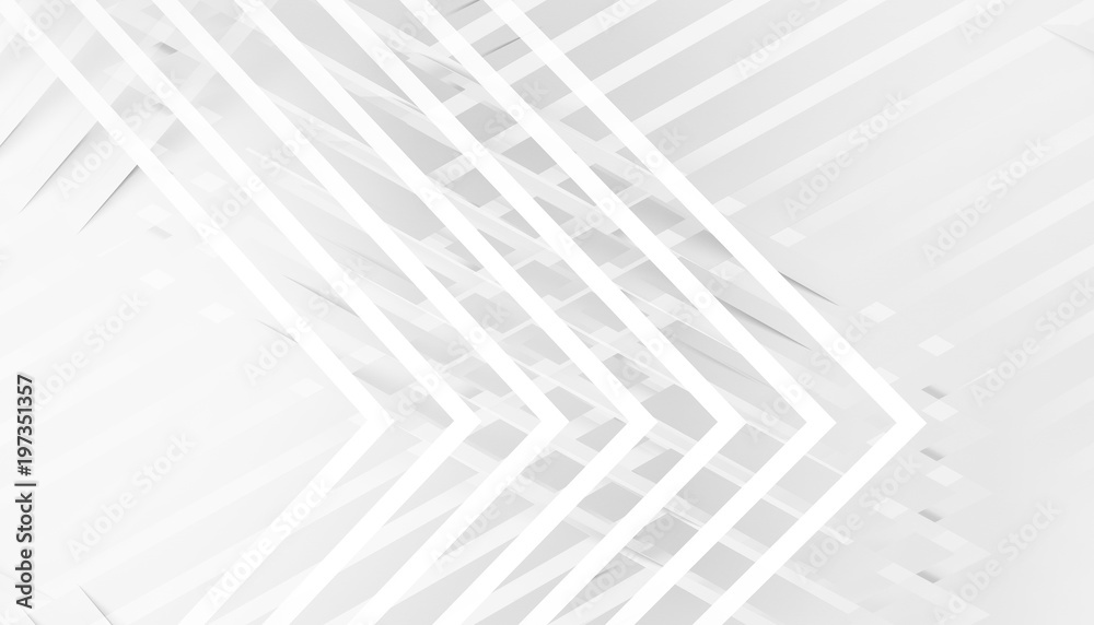 Pattern of corners 3d render