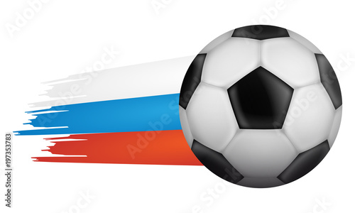 Fu  ball - Russland Flagge