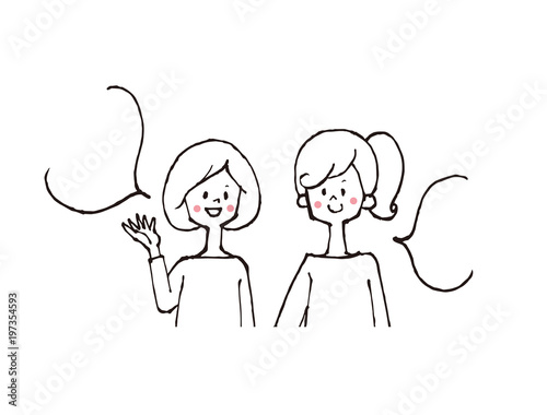 会話を楽しむ女性