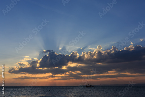 Scenic view of sunset muine