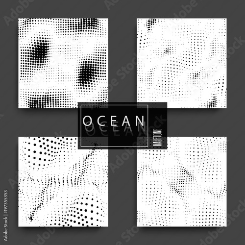 vector halftone set