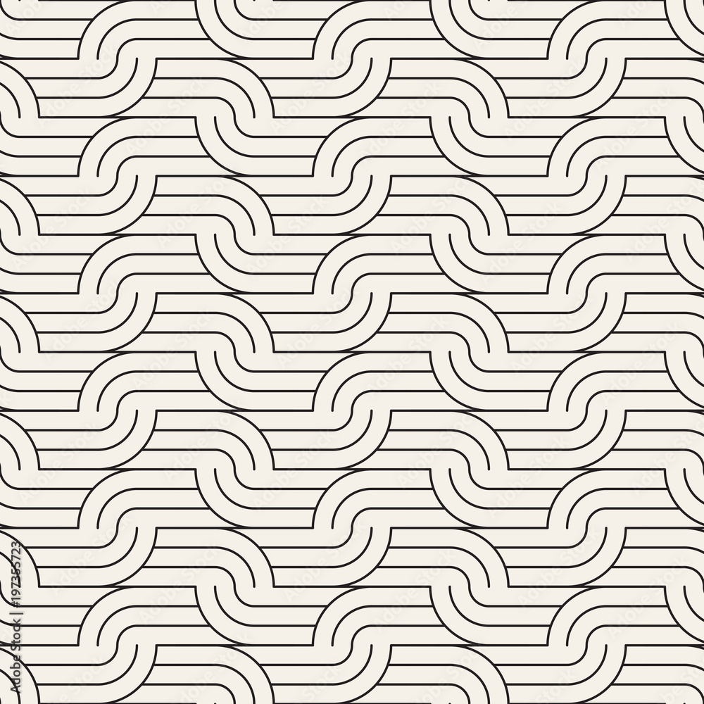 Vector seamless pattern. Modern stylish abstract texture. Repeating geometric tiles