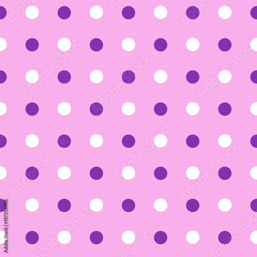 EASTER EGGS VOILET AND PINK DOTTES TEXTURE. FUNNY SPRING SEAMLESS VECTOR PATTERN. photo