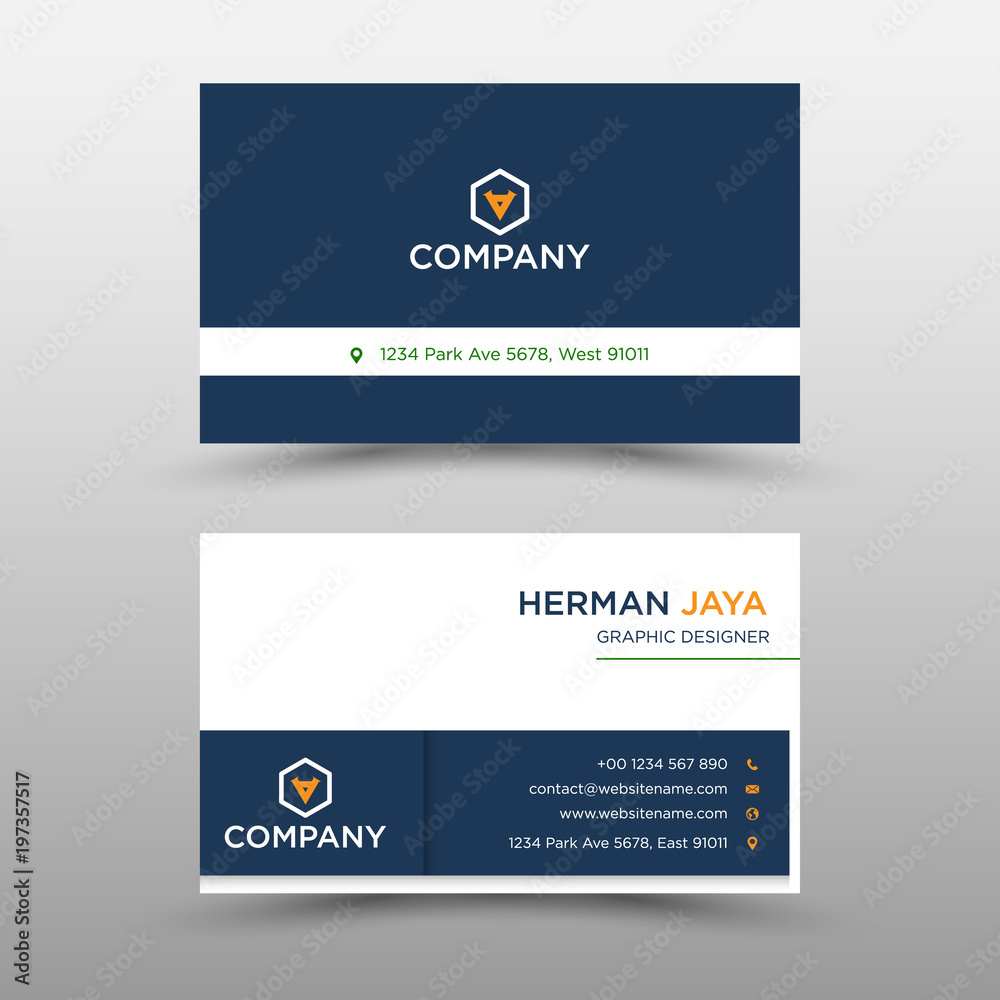 blue Vector Business Card Template blue Vector Business Card Template